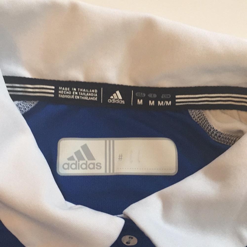Adidas Climalite Down Button Sports Shirt Size M - Picture 8 of 15